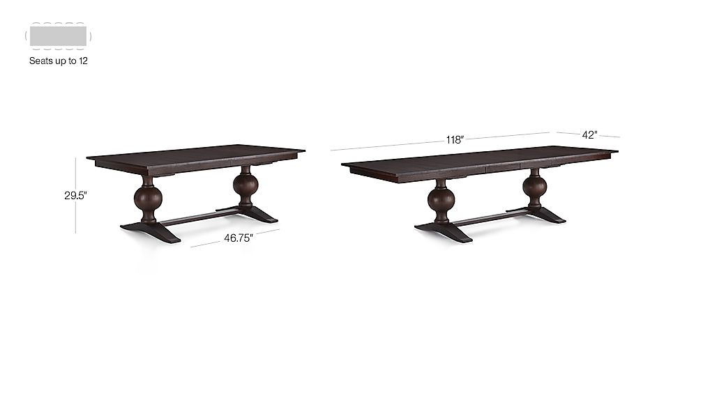 Rectangular Extendable Dining Table Crate and Barrel