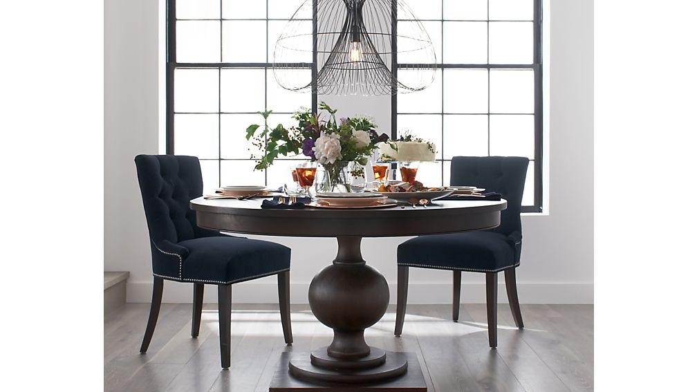 Winnetka 60" Round Extendable Dining Table | Crate and Barrel