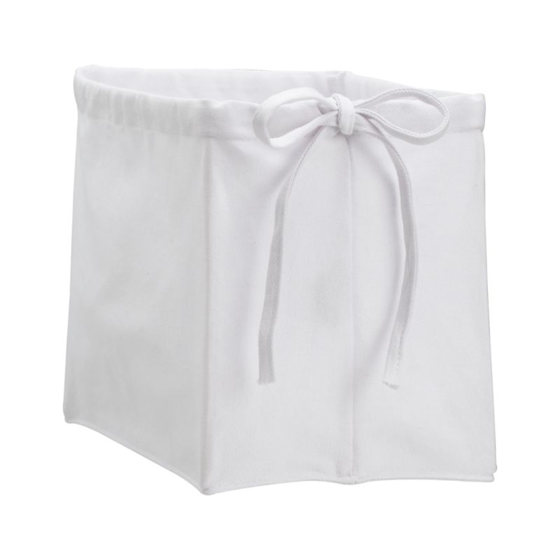White Small Basket Liner. 11.25W"x6.5"Dx7.5"H