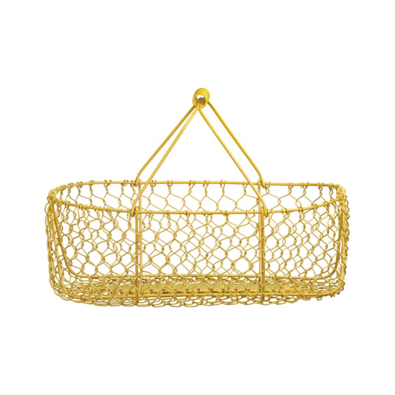 Crate and Barrel - Wire Basket shopping in Crate and Barrel Outdoor Furniture from crateandbarrel.com
