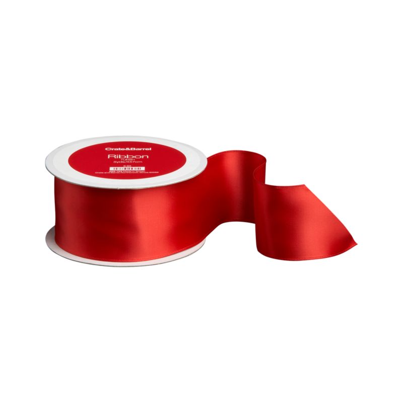 Red Wired Satin Ribbon