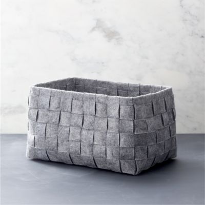 Small Woven Felt Bin
