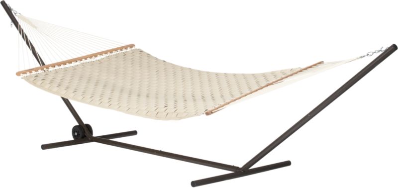Woven Hammock with Stand and Wheel Kit