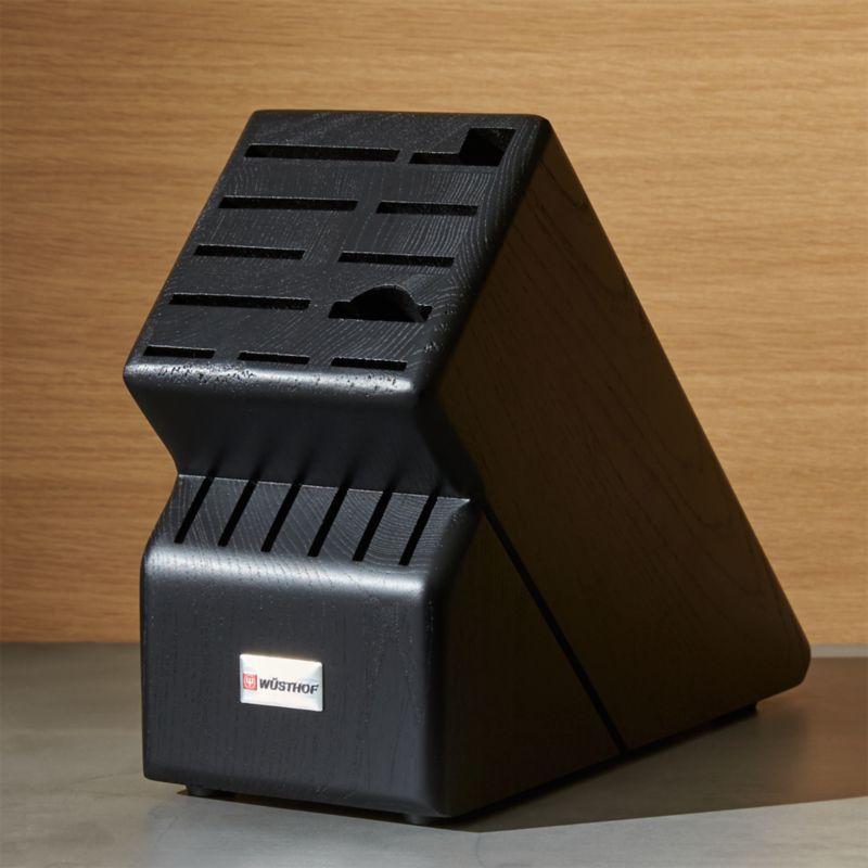Wüsthof ® 17Slot Black Knife Block Crate and Barrel