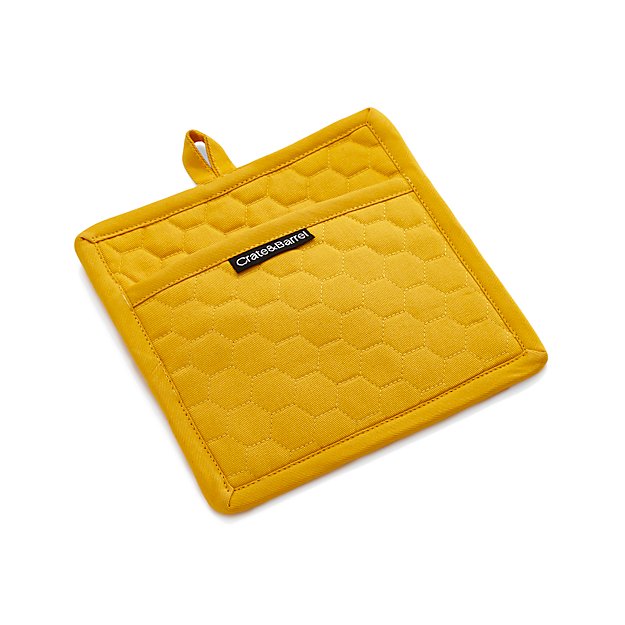 Yellow Pot Holder Crate and Barrel