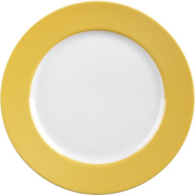 Yellow Rim Dinner Plate