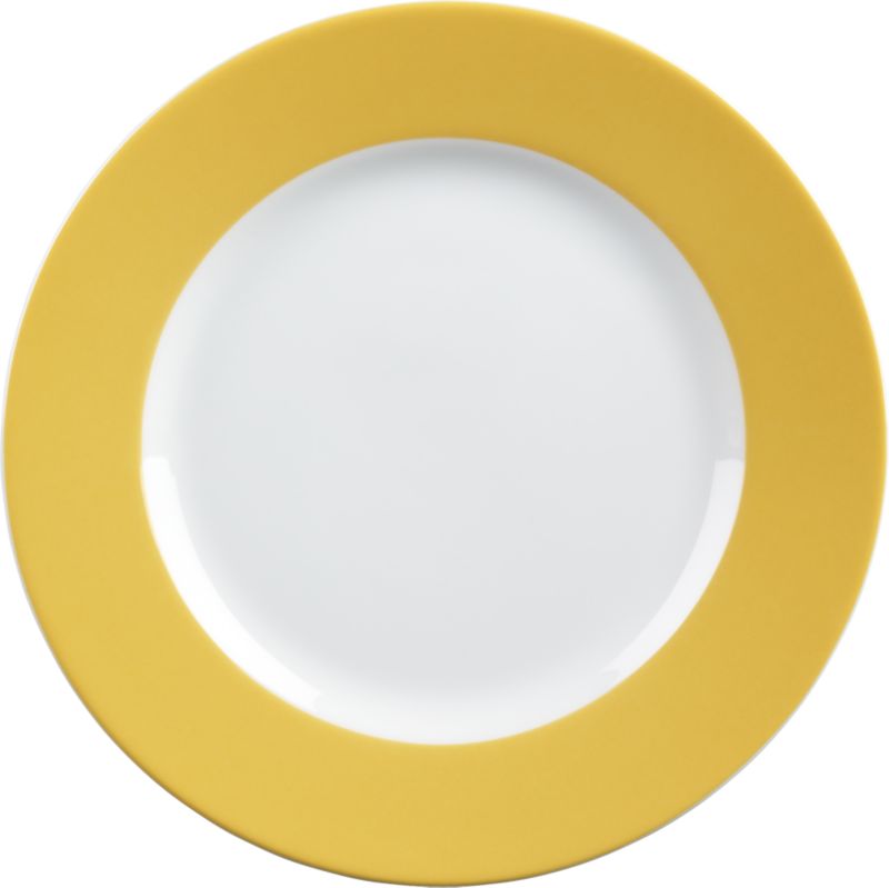 Yellow Rim Salad Plate