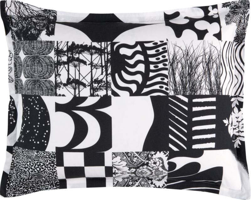 Marimekko Yhdessä Black Standard Sham