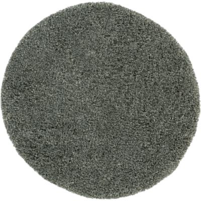 Zia Grey 6' Round Shag Rug