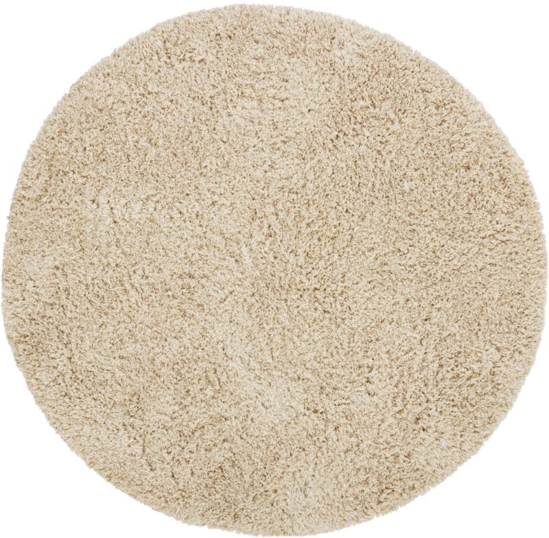 Zia Natural 6' Round Shag Rug