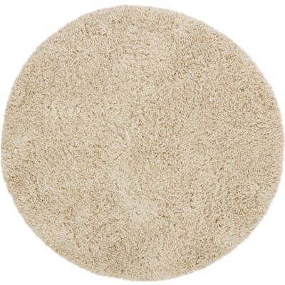 Zia Natural 6' Round Shag Rug
