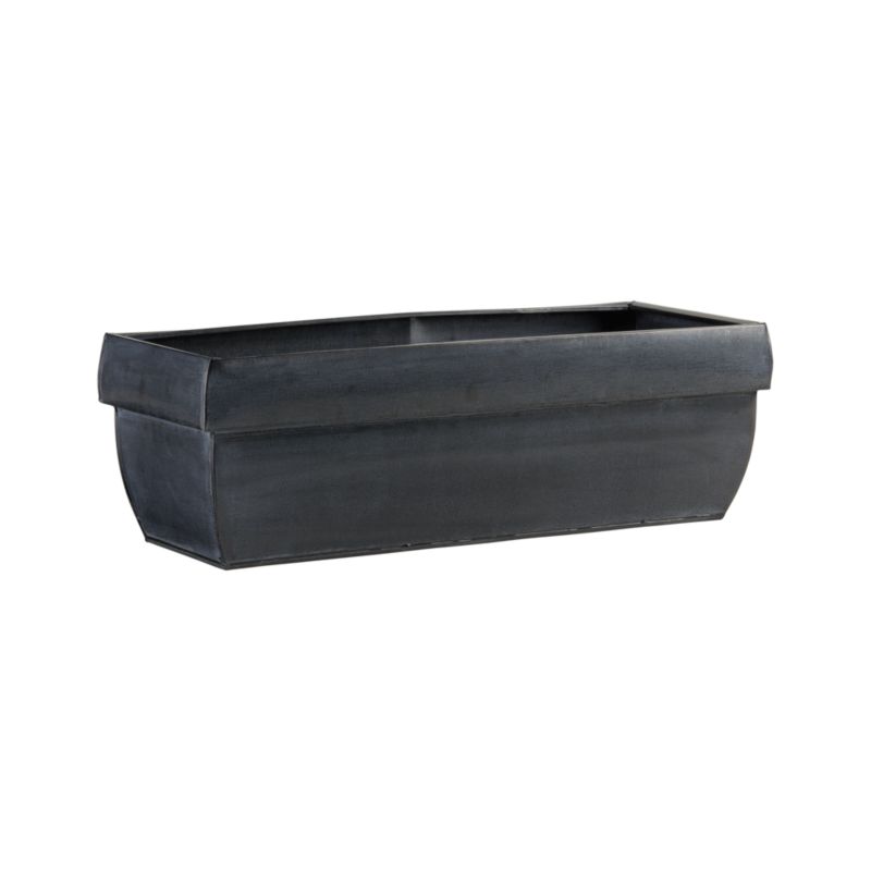 Zinc Rectangular Rail Planter