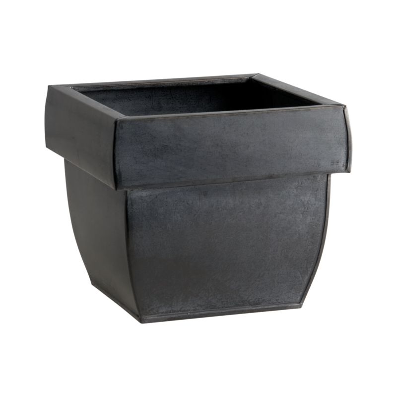 Zinc Square Rail Planter