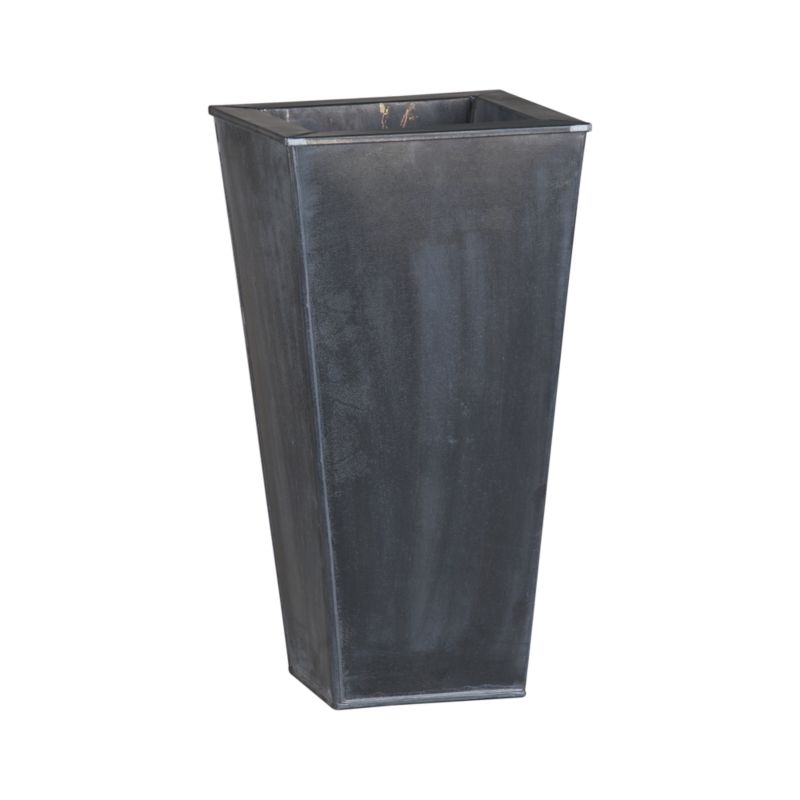 Zinc 19.5" Tall Square Planter