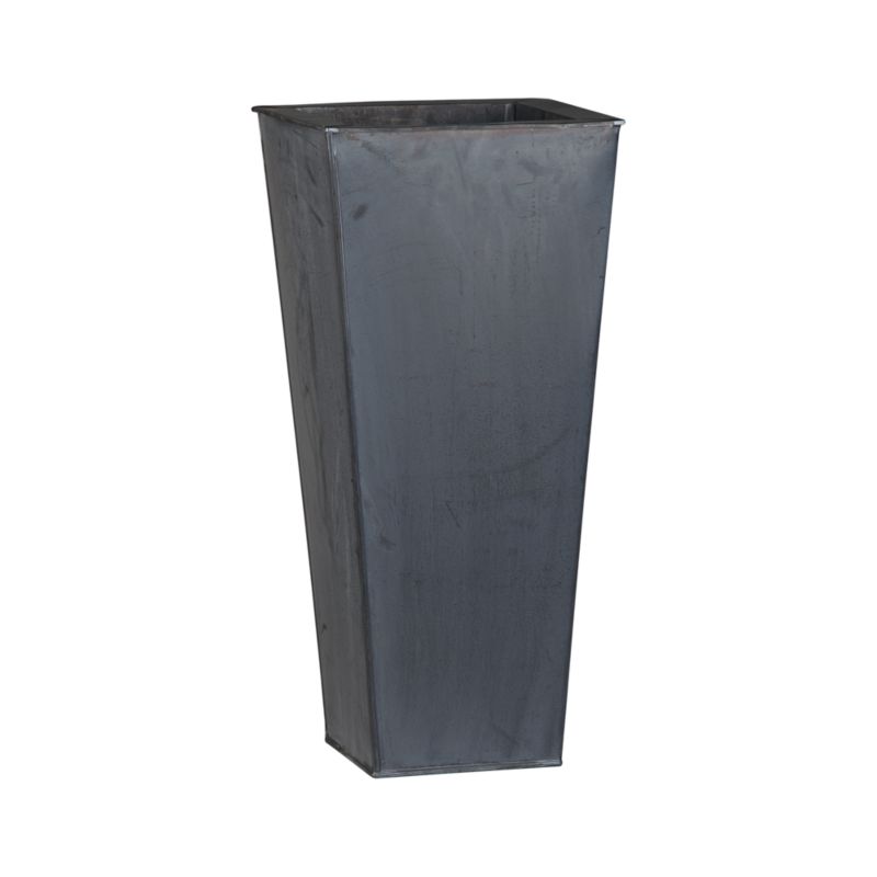Zinc 27.5" Tall Square Planter