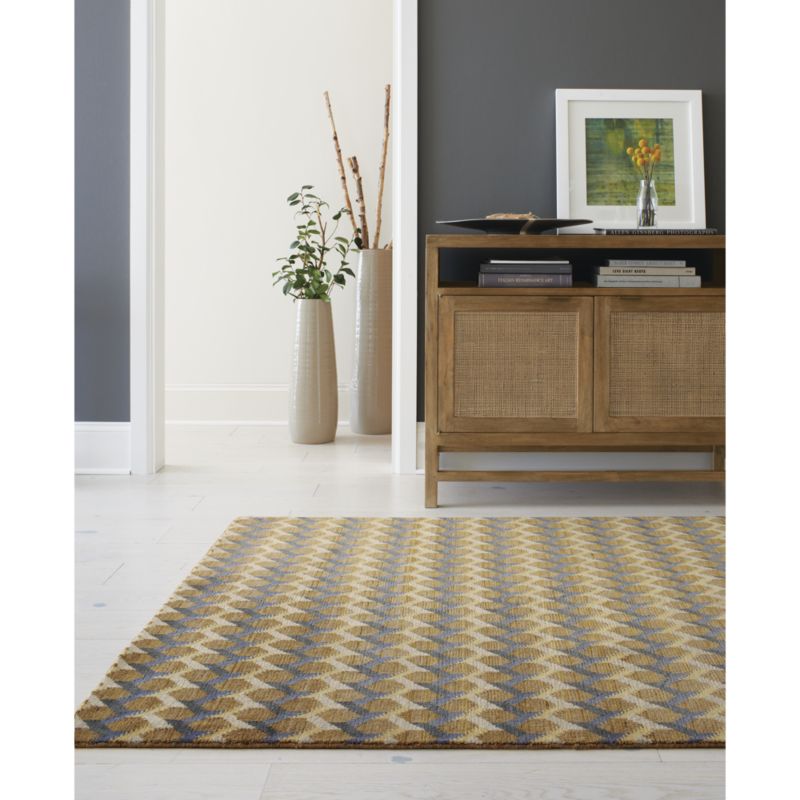 Twine Striped Hand Knotted Wool Rug Crate and Barrel