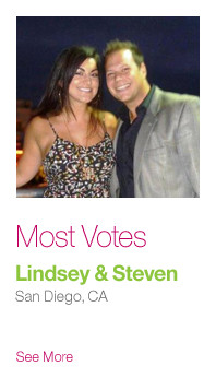 Most Votes: Lindsey & Steven, San Diego CA