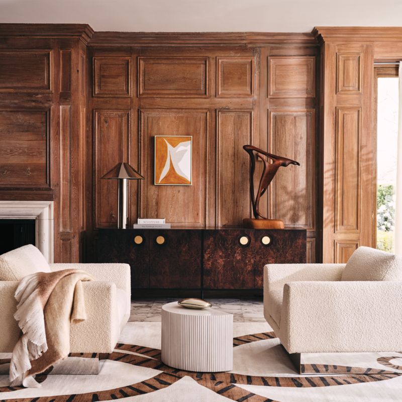 Carbon Brown Burl Wood Media Console