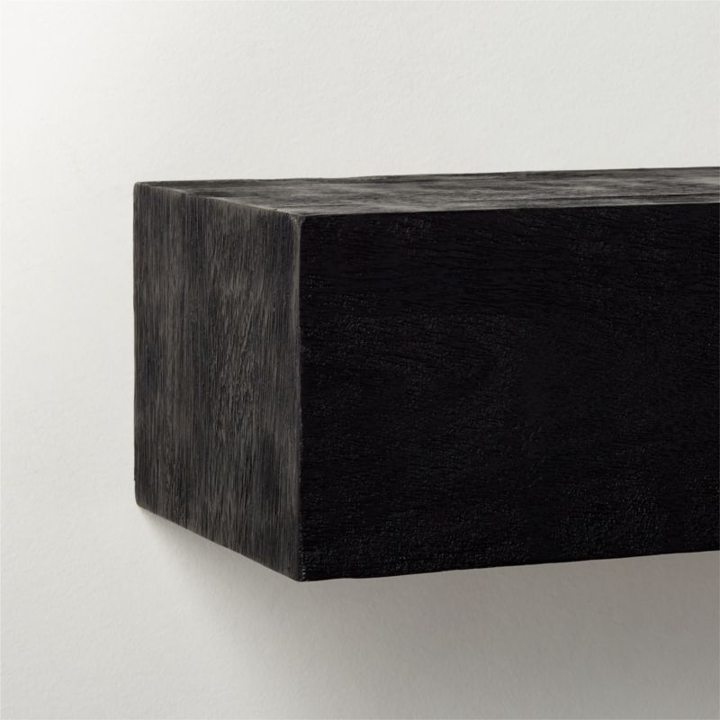 Caia Black Mantel Shelf 48"