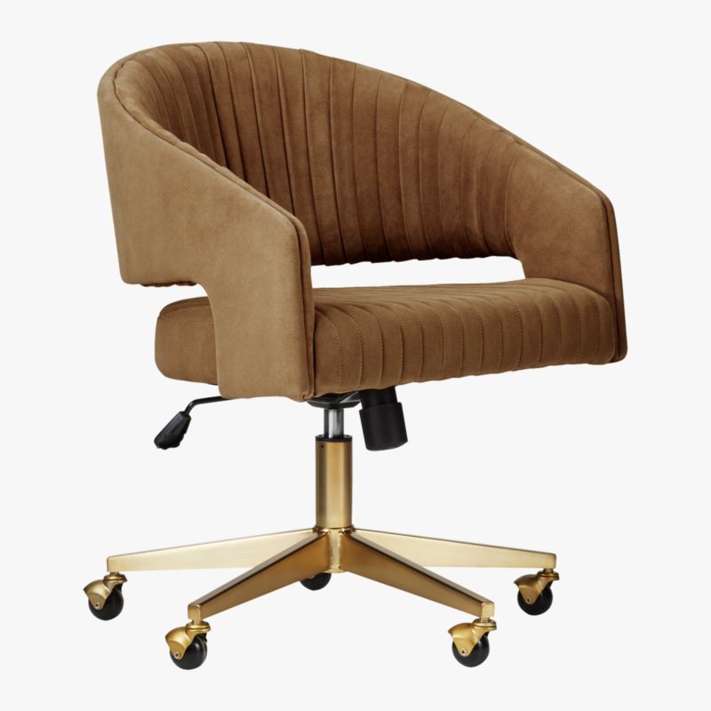 Channel Ivory Velvet Office Chair