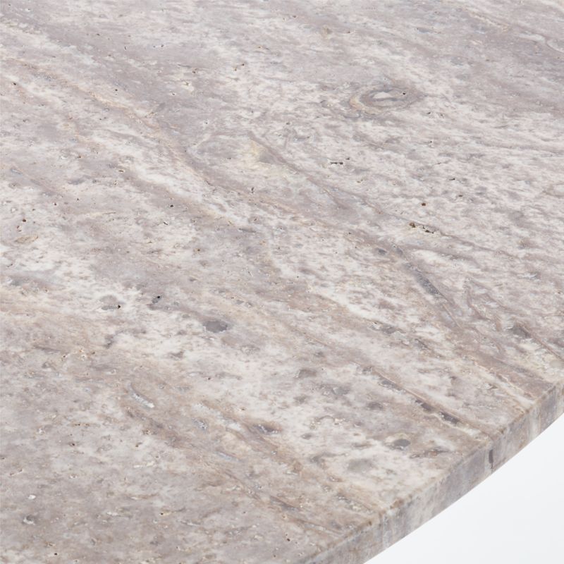 Pillar Travertine Outdoor Dining Table