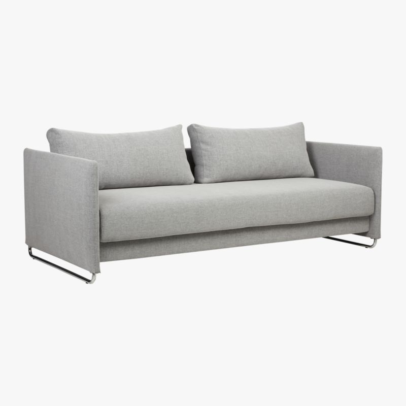 Tandom Microgrid Grey Sleeper Sofa