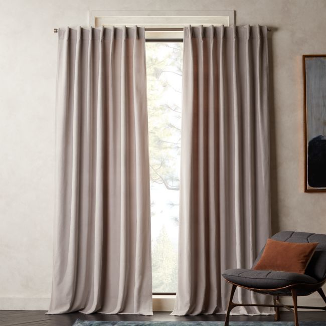 Online Designer Bedroom Velvet Silver Grey Curtain Panel 48