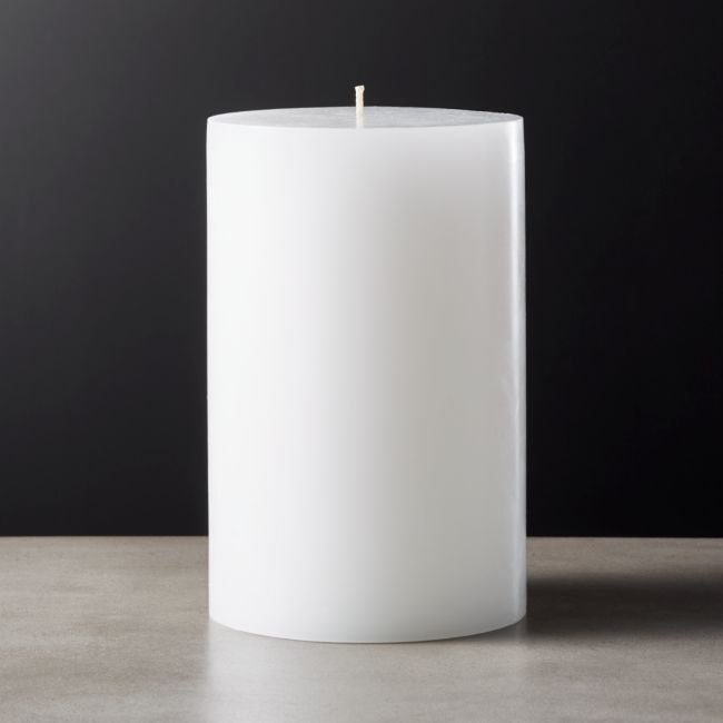 Online Designer Bedroom White Pillar Candle 4x6