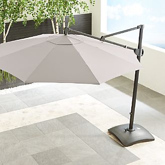 10' Sunbrella ® Silver Round Cantilever Umbrella