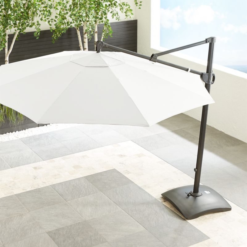 10 White Cantilever Umbrella Reviews Crate And Barrel