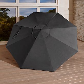 10' Round Sunbrella ® Charcoal Cantilever Umbrella Canopy