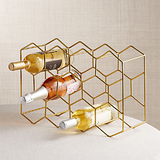 Wite Wine Shelves Below Kitchen Island Table 11 bottle gold wine rack