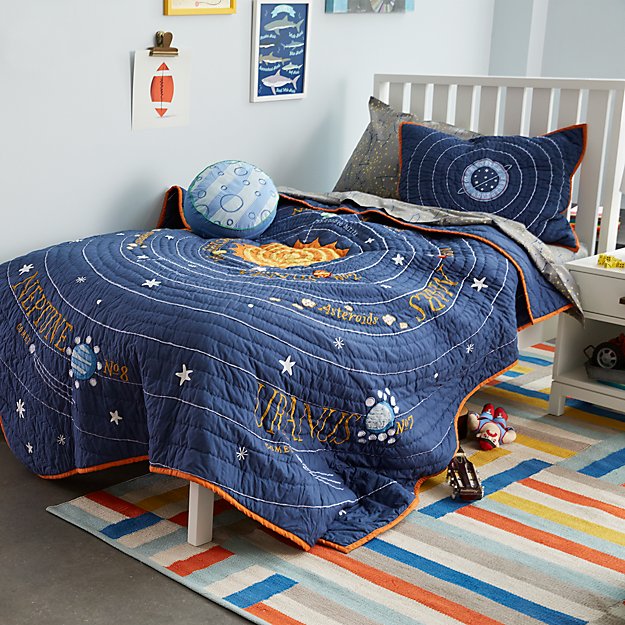 Kids Blue Solar System Bedding Crate And Barrel
