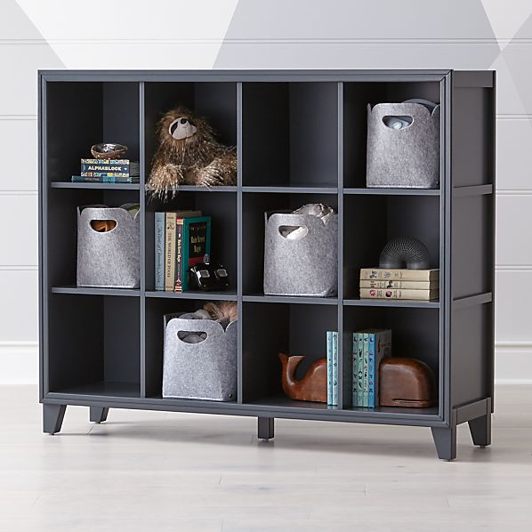 Charcoal 12 Cube Bookcase Crate And Barrel