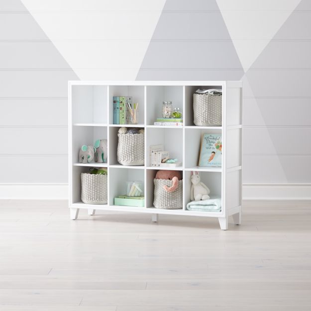 White 12-Cube Bookcase | Crate and Barrel