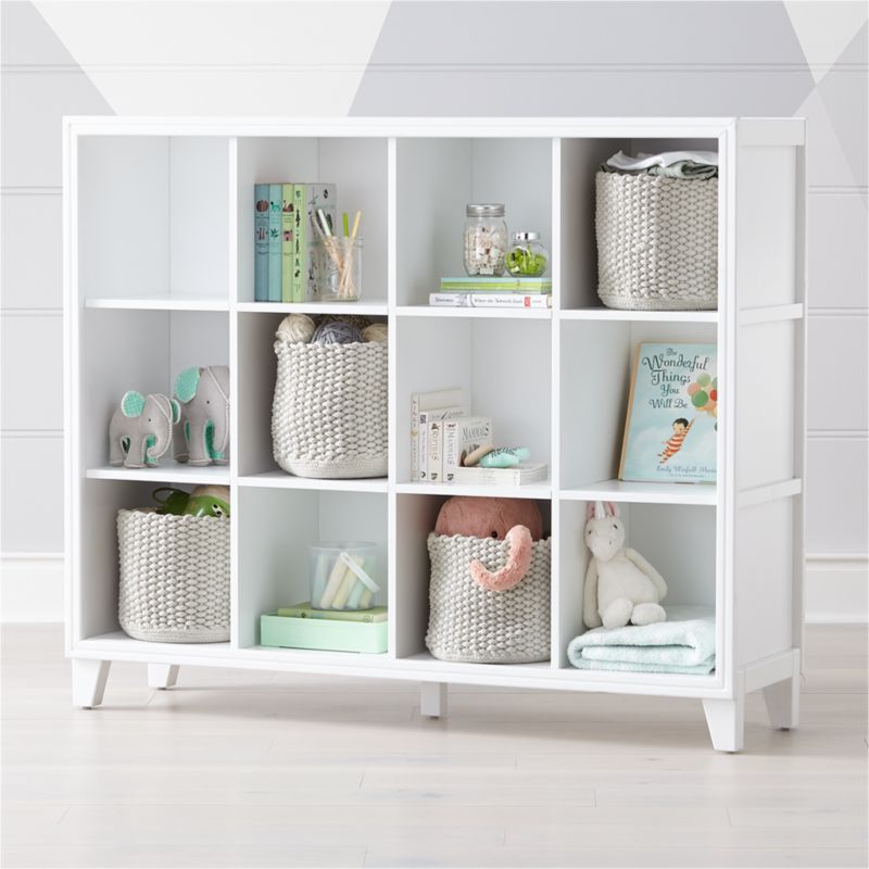 White 12 Cube Bookcase Crate And Barrel