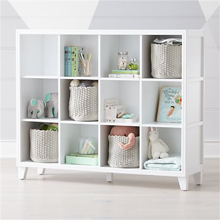 White 12 Cube Bookcase Crate And Barrel