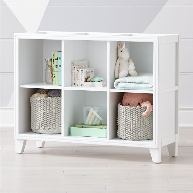 White 6-Cube Bookcase + Reviews | Crate and Barrel