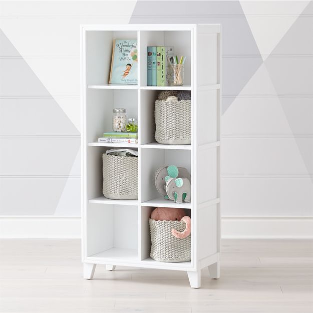 White 8Cube Bookcase + Reviews Crate and Barrel