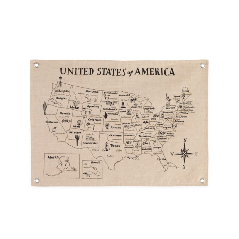 Canvas Map Of United States Kids Map of the US + Reviews | Crate and Barrel