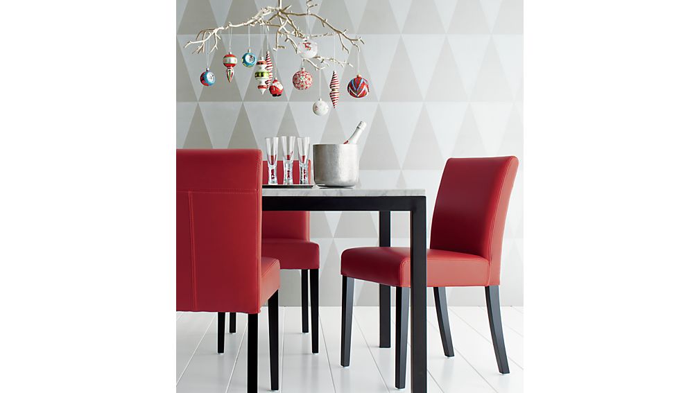 lowe red leather dining chair | crate and barrel lowe red leather dining chair | crate and barrel