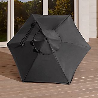 6' Round Sunbrella ® Charcoal Umbrella Canopy