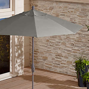 9 Foot Round Outdoor Patio Umbrellas Crate And Barrel