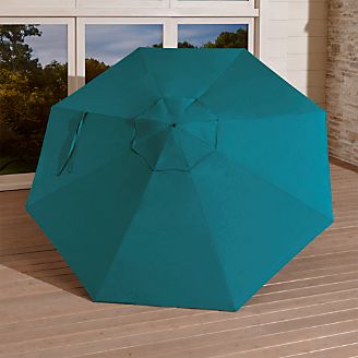 9' Round Sunbrella ® Bold Turquoise Umbrella Canopy