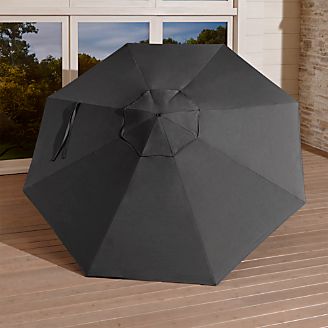 9' Round Sunbrella ® Charcoal Umbrella Canopy