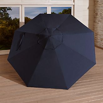 9' Round Sunbrella ® Dark Navy Umbrella Canopy