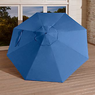 9' Round Sunbrella ® Mediterranean Blue Umbrella Canopy