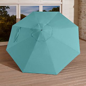 9' Round Sunbrella ® Mineral Blue Umbrella Canopy