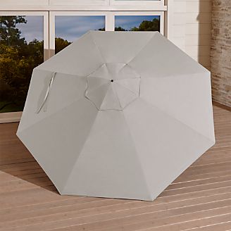 9' Round Sunbrella ® Silver Umbrella Canopy