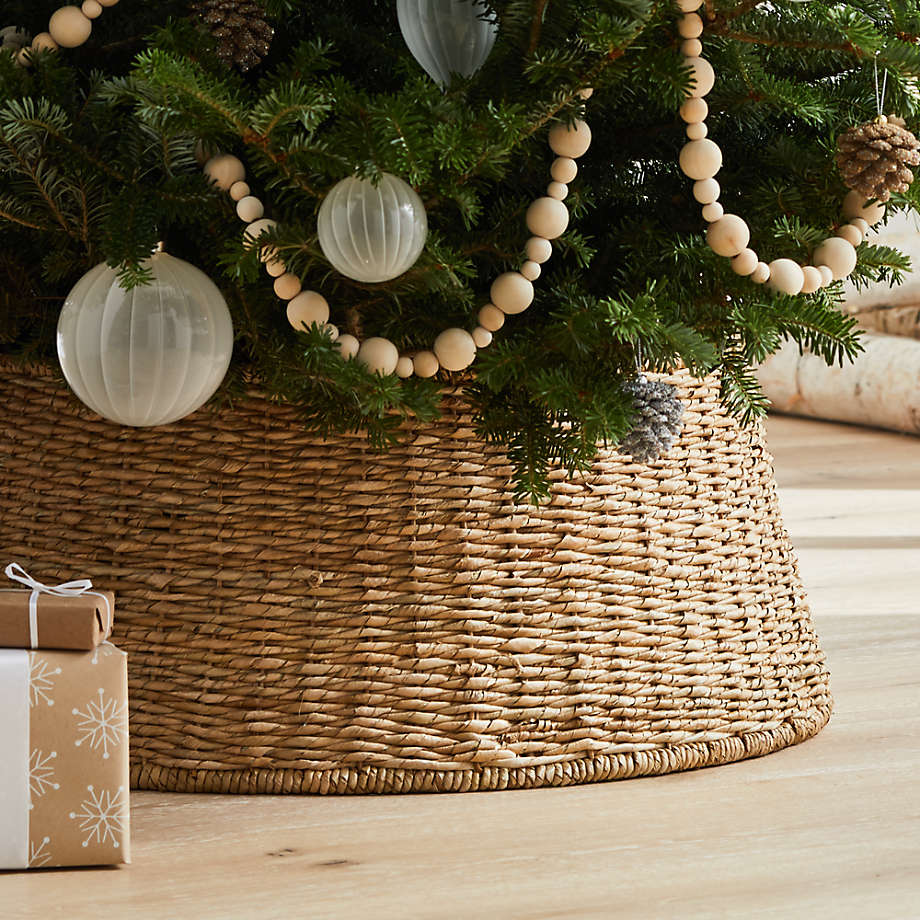 Abaca Woven Christmas Tree Collar + Reviews | Crate and Barrel